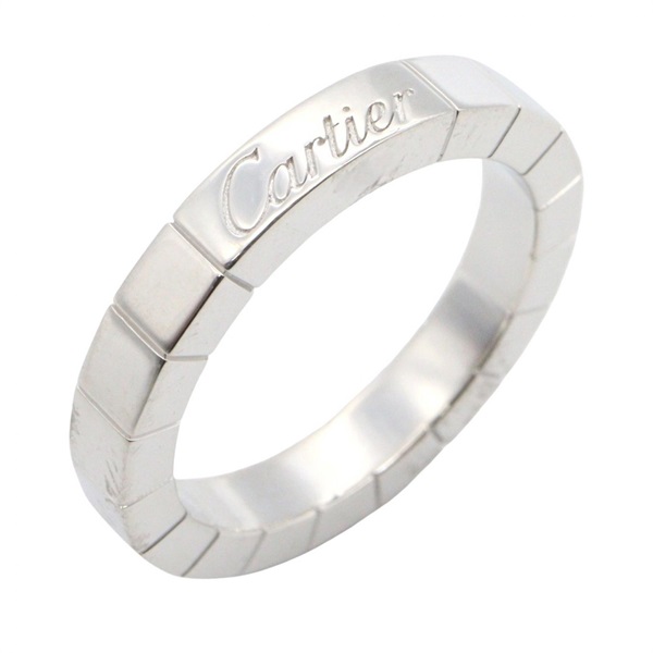 CARTIER Lanieres Ring 18KWG White Gold Used women US size 4.25 #48