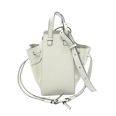 LOEWE Hammock Drawstring Mini Crossbody Shoulder Handbag leather Green Used