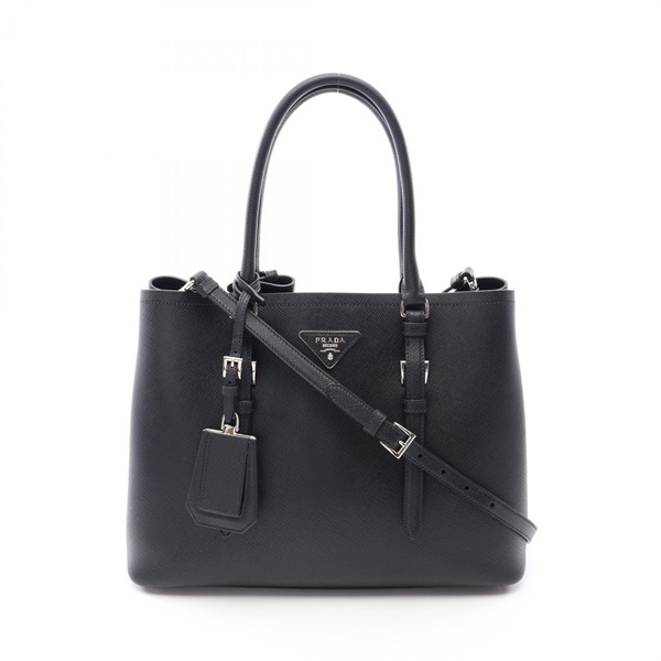 PRADA SAFFIANO CUIR 2WAY Tote Bag BN2838 Saffiano leather Black Used Women