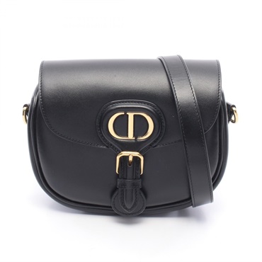 Christian Dior BOBBY Small Shoulder Crossbody Bag M9317UMOL leather Black Used