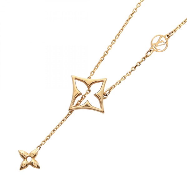 LOUIS VUITTON LV Flowergram Necklace Pendant Gold Plated Used Women
