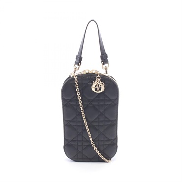 Christian Dior LADY DIOR Phone Holder Cannage shoulder Handbag S0872ONMJ_M900