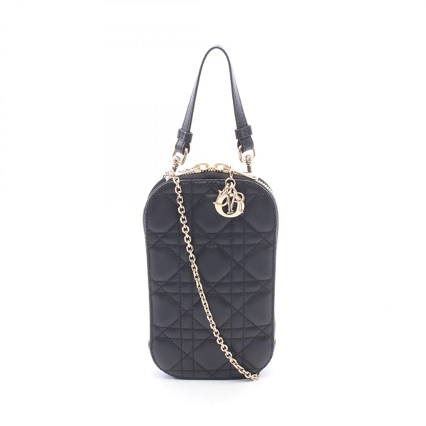 Christian Dior LADY DIOR Phone Holder Cannage shoulder Handbag S0872ONMJ_M900