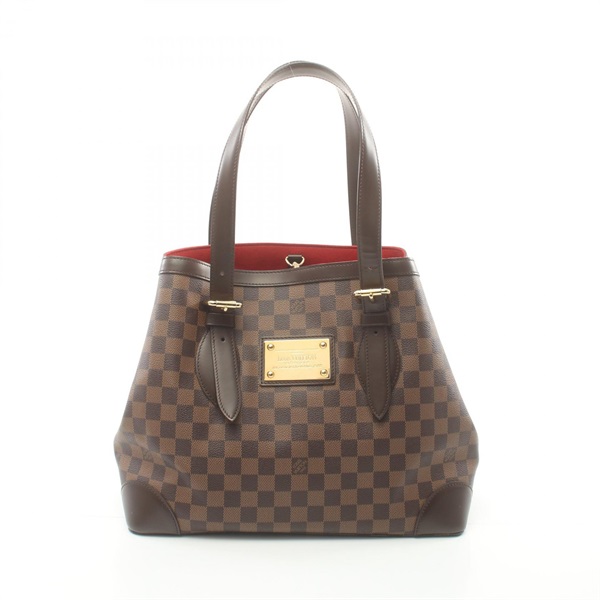 LOUIS VUITTON Hampstead GM Damier Ebene Tote Hand Bag N51203 canvas leather Used