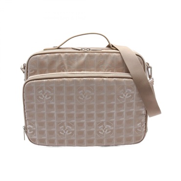 CHANEL New travel line Business Shoulder crossbody bag leather Nylon canvas Pink