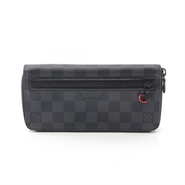 LOUIS VUITTON Zippy Wallet Vertical N60355 Damier graphite canvas Black used LV