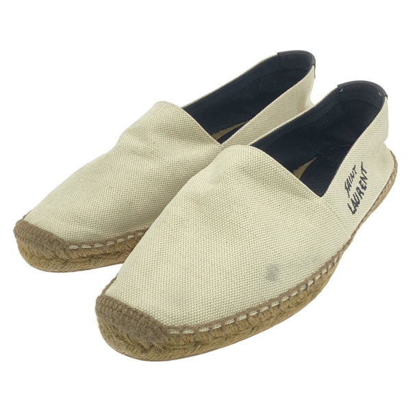 SAINT LAURENT PARIS Espadrille Men's shoes flat White Used mens #42
