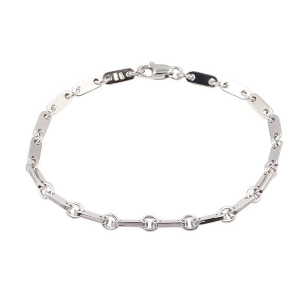 CARTIER Figaro Bracelet 18KWG White Gold Used unisex