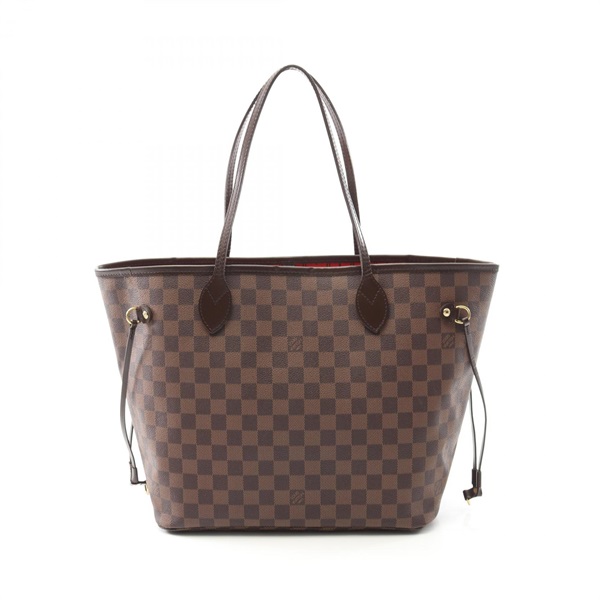 LOUIS VUITTON Neverfull MM Shoulder Tote Bag N51105 Damier canvas leather Ebene