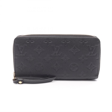 LOUIS VUITTON Zippy Around Long Wallet M60571 Monogram Empreinte Leather Blk LV