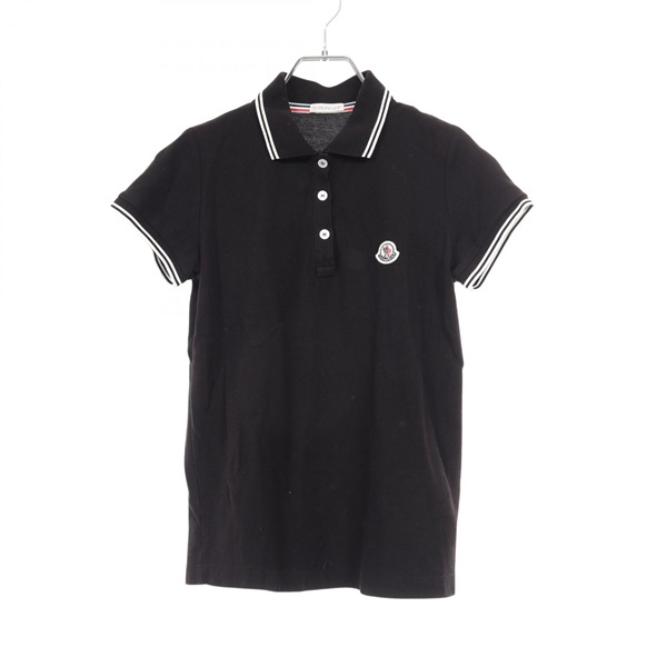 MONCLER Polo shirt with Stripes 8386000 cotton Black Size XS Used Women