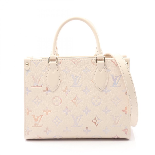 LOUIS VUITTON OntheGo PM Shoulder Handbag M25770 Monogram empreinte Dream Cream