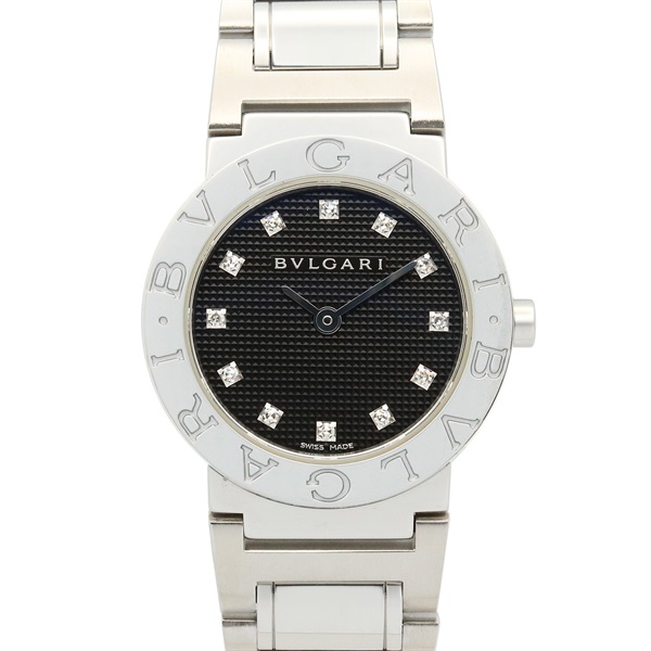 BVLGARI BVLGARI 12P Diamond Wrist Watch BB26BSS/12 Quartz SS Used Women