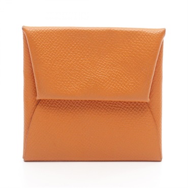 HERMES Bastia coin purse wallet N SHW Epsom Calfskin Apricot Used Women
