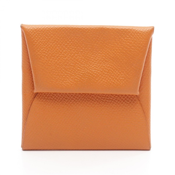 HERMES Bastia coin purse wallet N SHW Epsom Calfskin Apricot Used Women