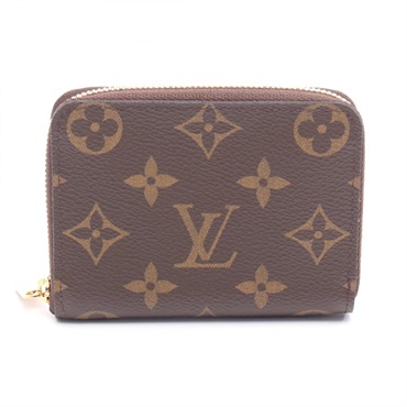 LOUIS VUITTON Zippy coin purse wallet M60067 Monogram canvas Brown Used Women LV