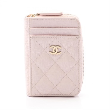 CHANEL Timeless Classic Matelasse coin purse AP1650 leather Pink Used Women GHW