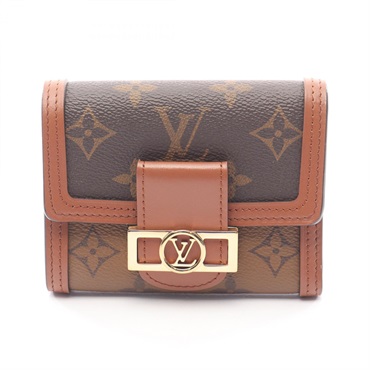 LOUIS VUITTON Portefeuille Dauphine Compact wallet M68725 Monogram Reverse Used