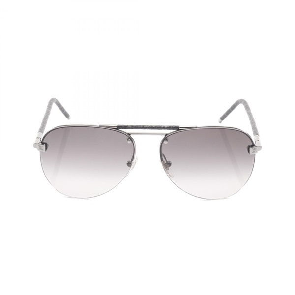 LOUIS VUITTON Clockwise Canvas Monogram Eclipse Sunglasses Z1109E Metal PVC Gray