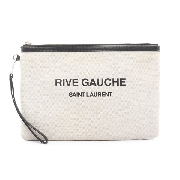 SAINT LAURENT PARIS RIVE GAUCHE business second clutch bag 565722 canvas leather