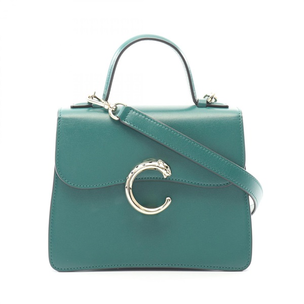CARTIER PANTHERE de Cartier Shoulder Handbag L1002327 leather Green Used Women