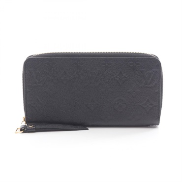 LOUIS VUITTON Zippy wallet M60571 Monogram empreinte leather Black Used Women LV