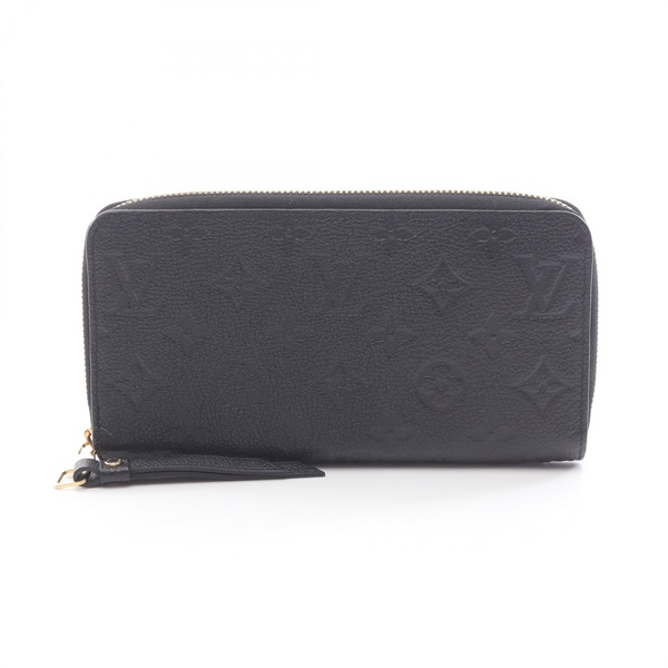 LOUIS VUITTON Zippy wallet M60571 Monogram empreinte leather Black Used Women LV