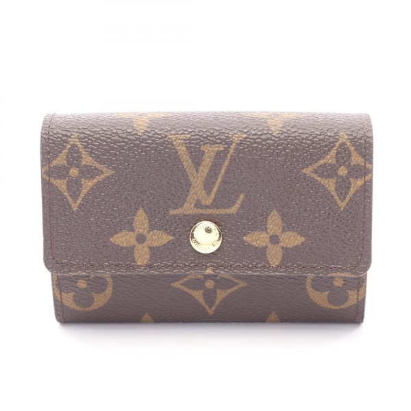 LOUIS VUITTON Porte-monnaie Plat coin purse M61930 Monogram canvas leather Used