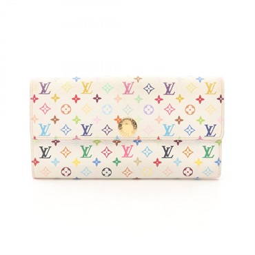 LOUIS VUITTON Portefeuille Sarah wallet M93532 Monogram Multicolore Blanc Used