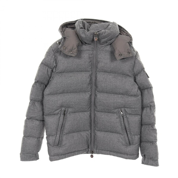 MONCLER MONTGENEVRE Down jacket wool Gray Used mens size 2