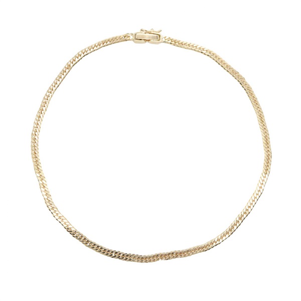 JEWELRY Double 6 side Curb link chain Bracelet 18KYG Yellow Gold Used unisex