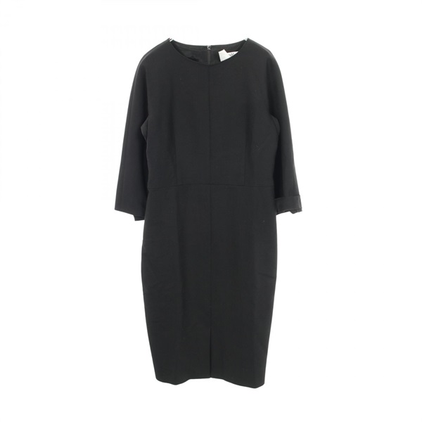 MAX MARA Long sleeve Dress knitwear 122605836 wool Black Used Women #44