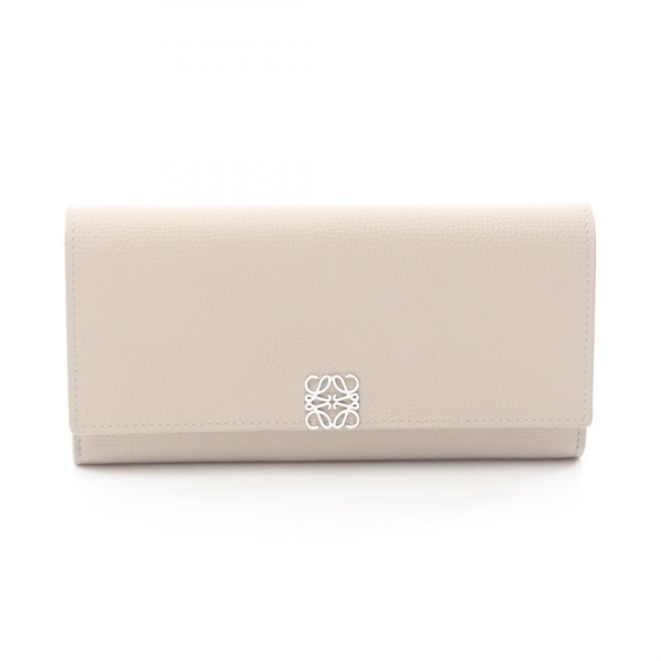 LOEWE Anagram Continental Bifold purse C821ACWX07 leather Beige Used Women