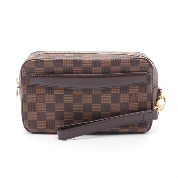 LOUIS VUITTON Pochette Saint Paul Clutch bag N41219 Damier canvas leather used