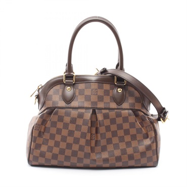 LOUIS VUITTON Trevi PM Shoulder Handbag N51997 Damier canvas leather Ebene Used
