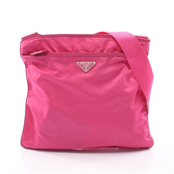 PRADA VELA SPORT Shoulder Crossbody Bag BT175Z Nylon leather Pink Used Women