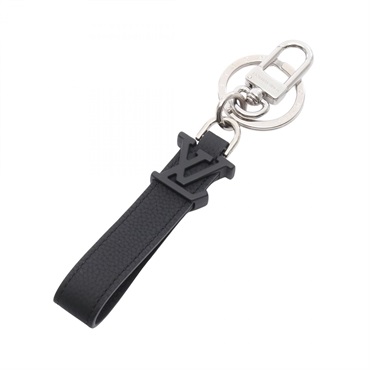 LOUIS VUITTON Dragonne charm key holder M01194 Aerogram leather Noir Used mens