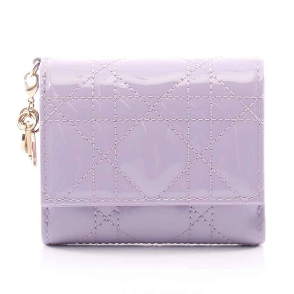 Christian Dior LADY DIOR Lotus Tri-fold wallet S0181OVRB401U Patent leather CD