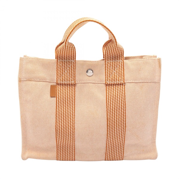 HERMES New Fourre-tout PM Hand Tote Bag canvas Orange Used Women SHW