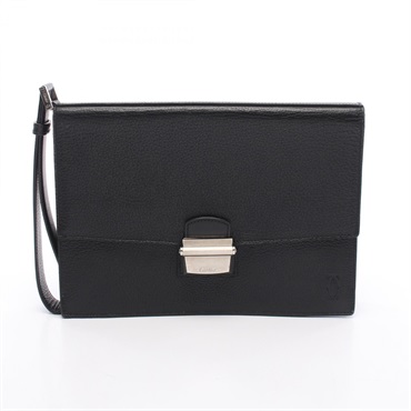 CARTIER Pasha Business Clutch bag leather Black Used mens