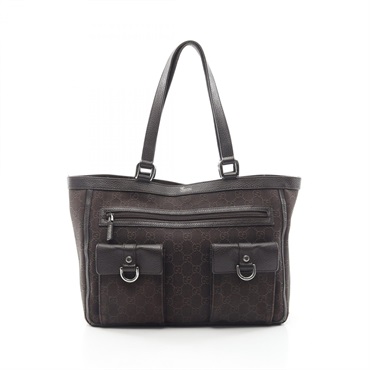 GUCCI Abbey GG pattern Shoulder Tote Bag 268639 canvas leather Brown Used Women