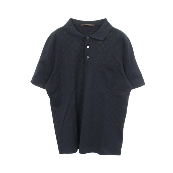 LOUIS VUITTON Logo Damier short-sleeved Polo shirt RM151Q H7Y40WJUV cotton #XL