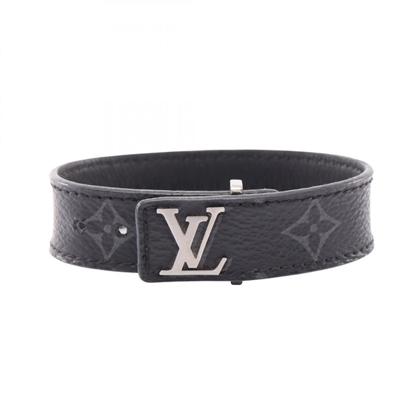 LOUIS VUITTON Bracelet LV Slim M6456 Monogram eclipse canvas  Black Used mens