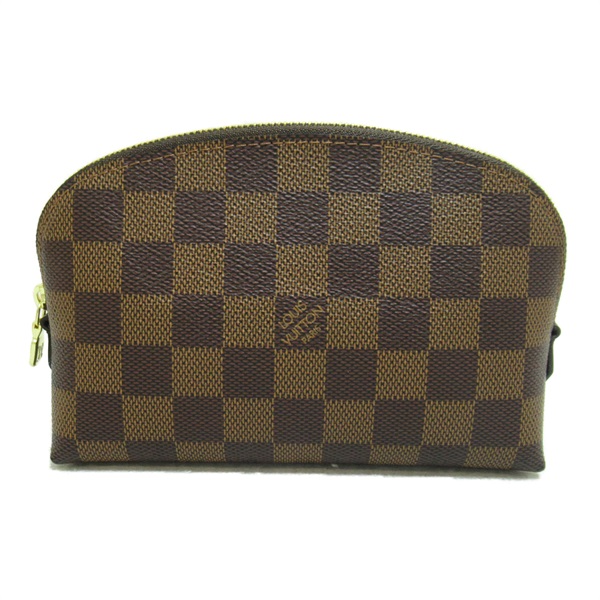 LOUIS VUITTON Cosmetics Pouch purse N47516 Damier canvas Brown Ebene Used