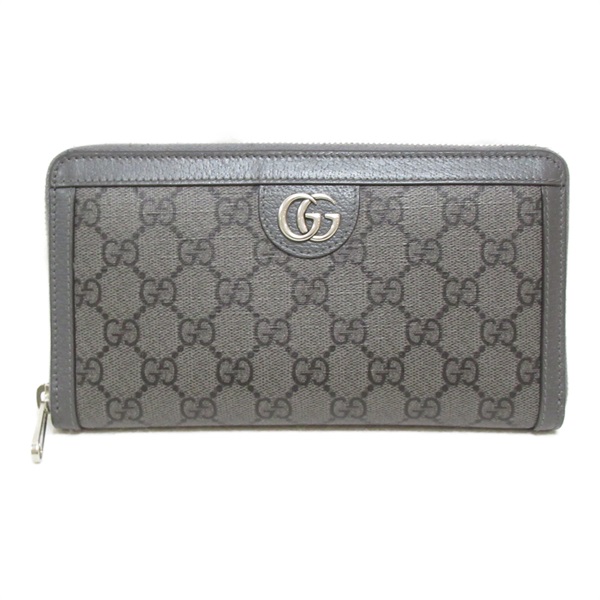 GUCCI GG Marmont Zip Around Wallet Purse 736127 PVC canvas Gray Used unisex