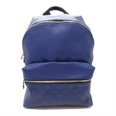 LOUIS VUITTON Discovery Backpack M30229 Taigarama Canvas Cobalt Used Women LV