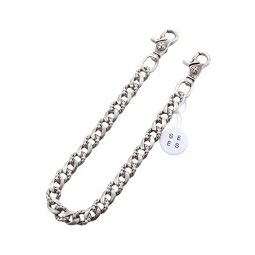 CHROME HEARTS Fancy Long 2 Clip Wallet Chain key ring SV925 Silver Used mens