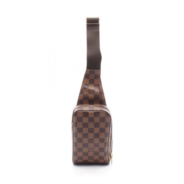 LOUIS VUITTON geronimos Waist bum belt bag N51994 Damier canvas Brown Ebene Used