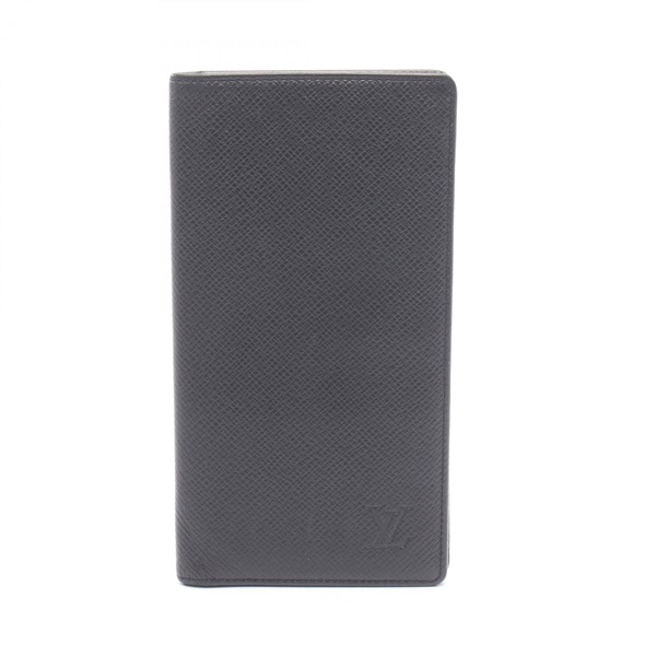 LOUIS VUITTON Porte Valeurs Cartes Credit wallet M30392 Taiga leather Black Used