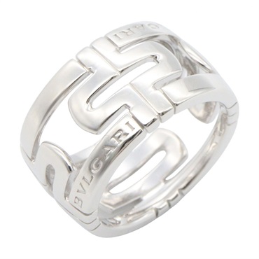 BVLGARI Parentesi Ring 18KWG White Gold Used unisex US size 5.5 #51